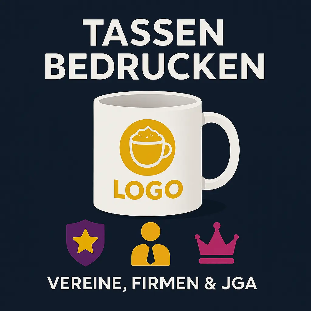 100 Personalisierte Tassen – Mit Deinem Foto, Logo Oder Motiv – Spülmaschinenfest – Made In Germany Bedruckte Tassen Individuell